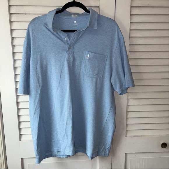 Johnnie O Hangin Out Mens Polo Shirt Blue Cotton Stretch Golf XL - Picture 2 of 5